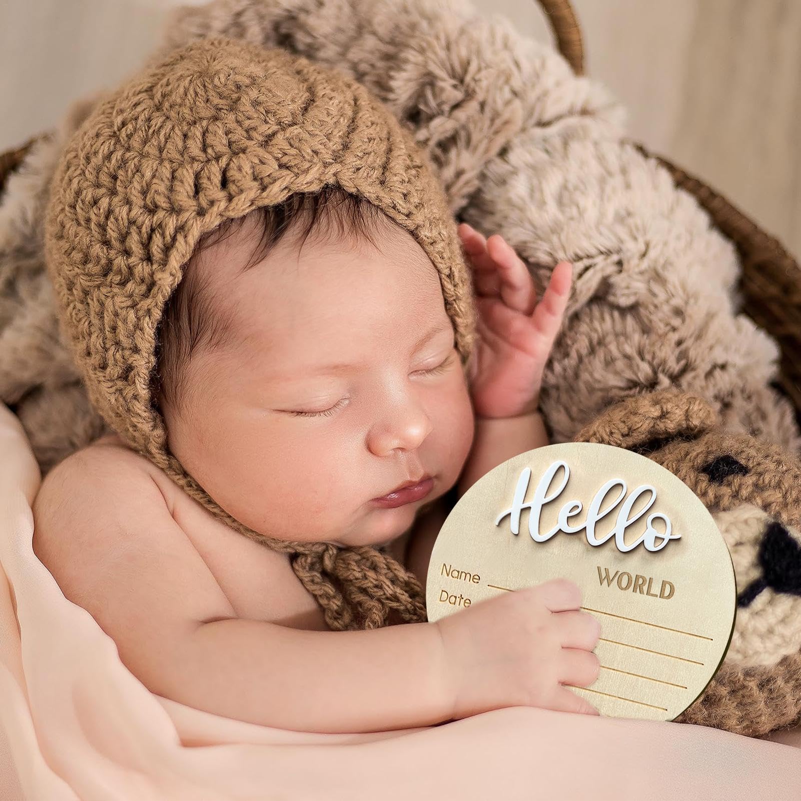 Personalized Baby Welcome Sign - Custom Wooden Name Sign for Nursery, Living Room & Bedroom Decor | Newborn Gift & Home Wall Art