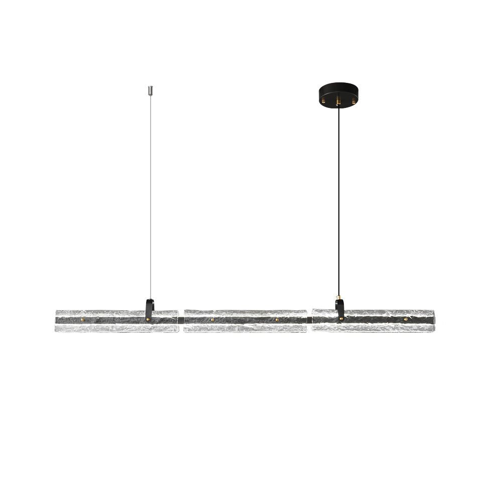 Black Ice Pendant Lamp - Modern Glass Hanging Light Fixture for Kitchen Island, Dining Room & Bedroom Lighting