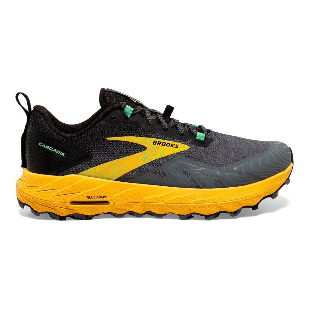 Brooks Cascadia 17 Trail Running Shoes for Men - Lemon Chrome/Sedona Sage - Size 11.5 D Medium - Lightweight Hiking & Outdoor Adventure Footwear