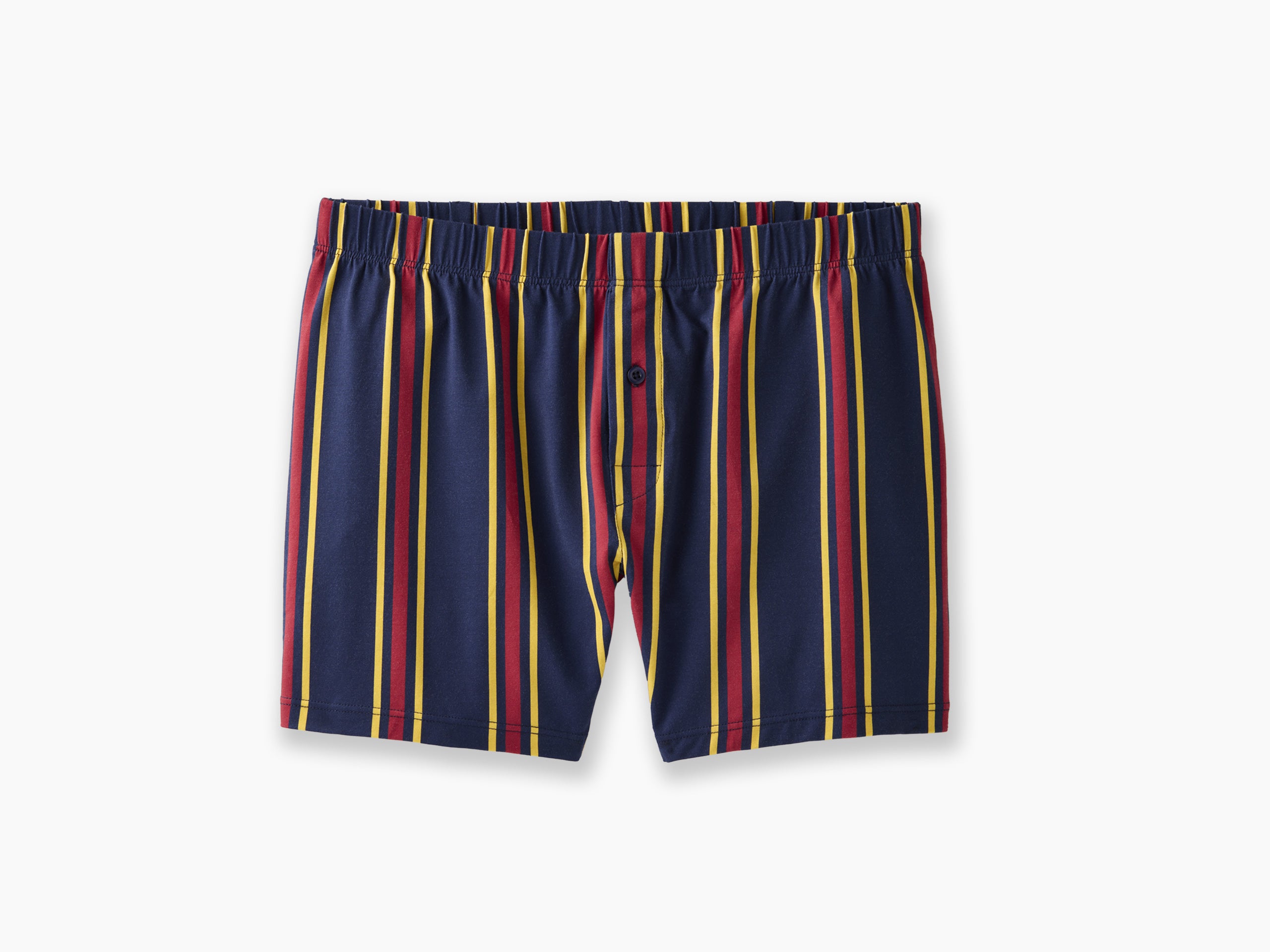 Slim Fit Boxer Briefs for Men - Navy Blue Collegiate Stripe Design - Comfortable Underwear for Daily Wear, Gym & Sports