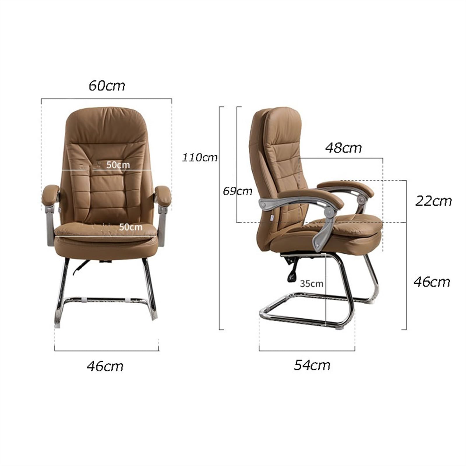 Ergonomic Office Chair with Adjustable Lumbar Support - Reclining Computer Desk Chair for Home & Office Use - Perfect for Long Hours of Work, Gaming, and Online Meetings