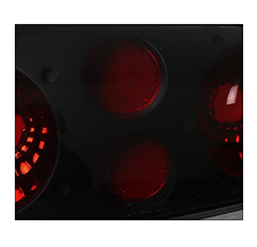 Black/Smoke Tail Brake Lights Rear Lamps for 1993-2002 Chevy Camaro - LED Replacement for Enhanced Visibility & Safety at Night Driving