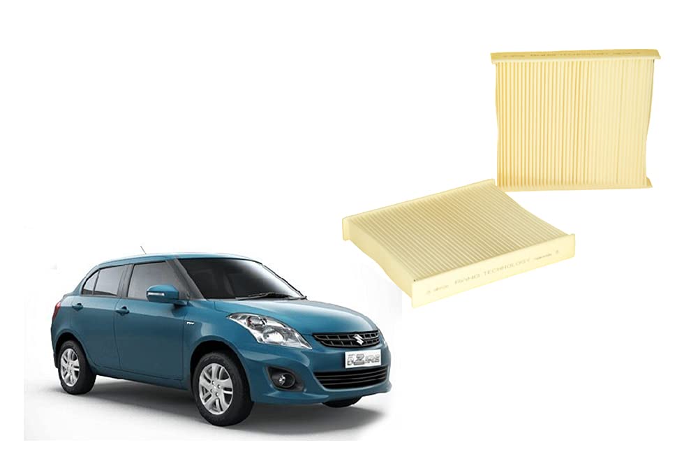 CAR AC Filter for Maruti Suzuki Swift Dzire 2015 - High Performance Cabin Air Filter with RANG Technology | Improves Air Quality & Reduces Allergens | Perfect for City Driving & Long Road Trips