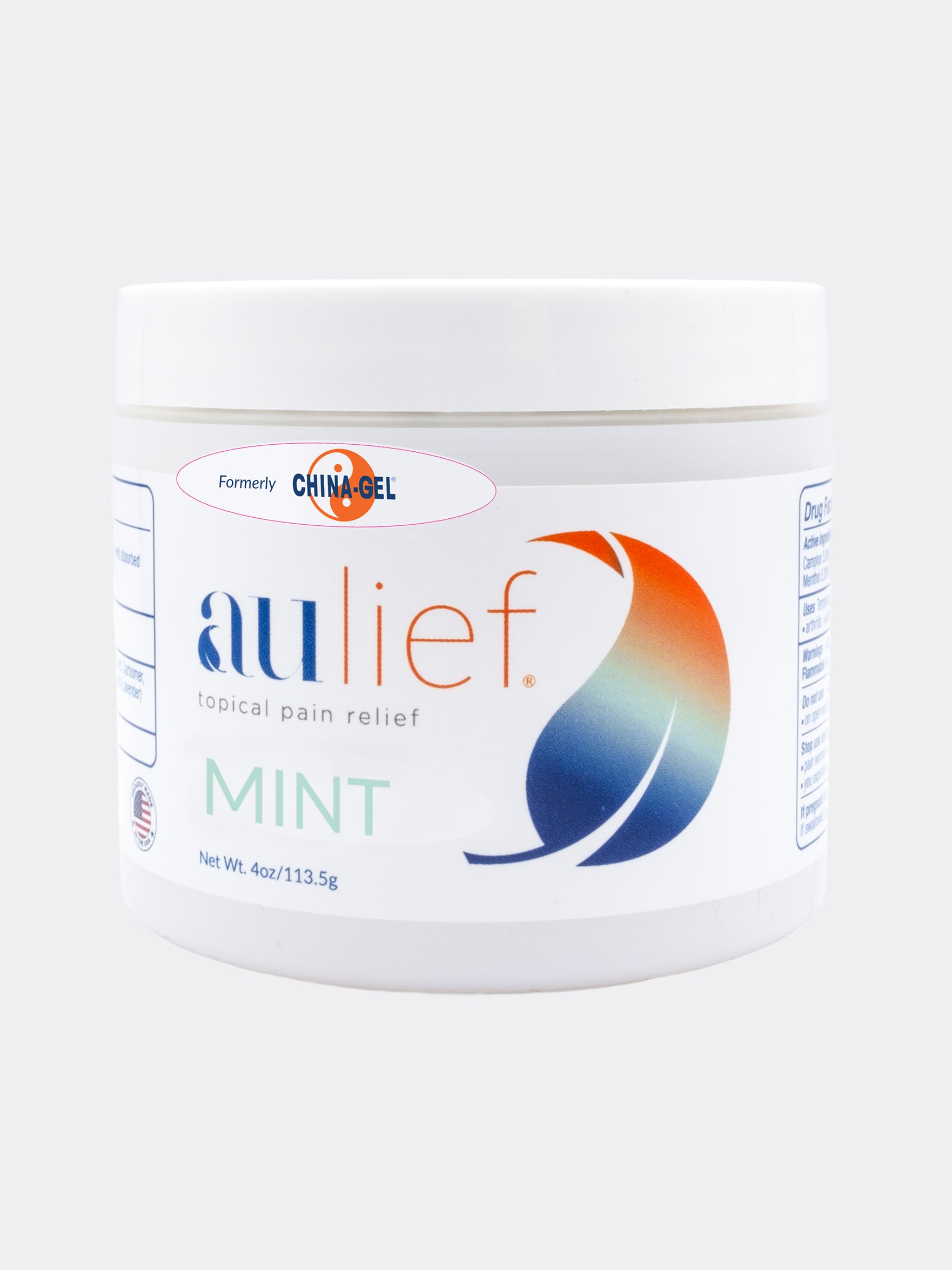 Aulief (Formerly China Gel) 4oz Pain Relief Gel Jar - Soothes Muscle & Joint Discomfort for Athletes & Active Lifestyles