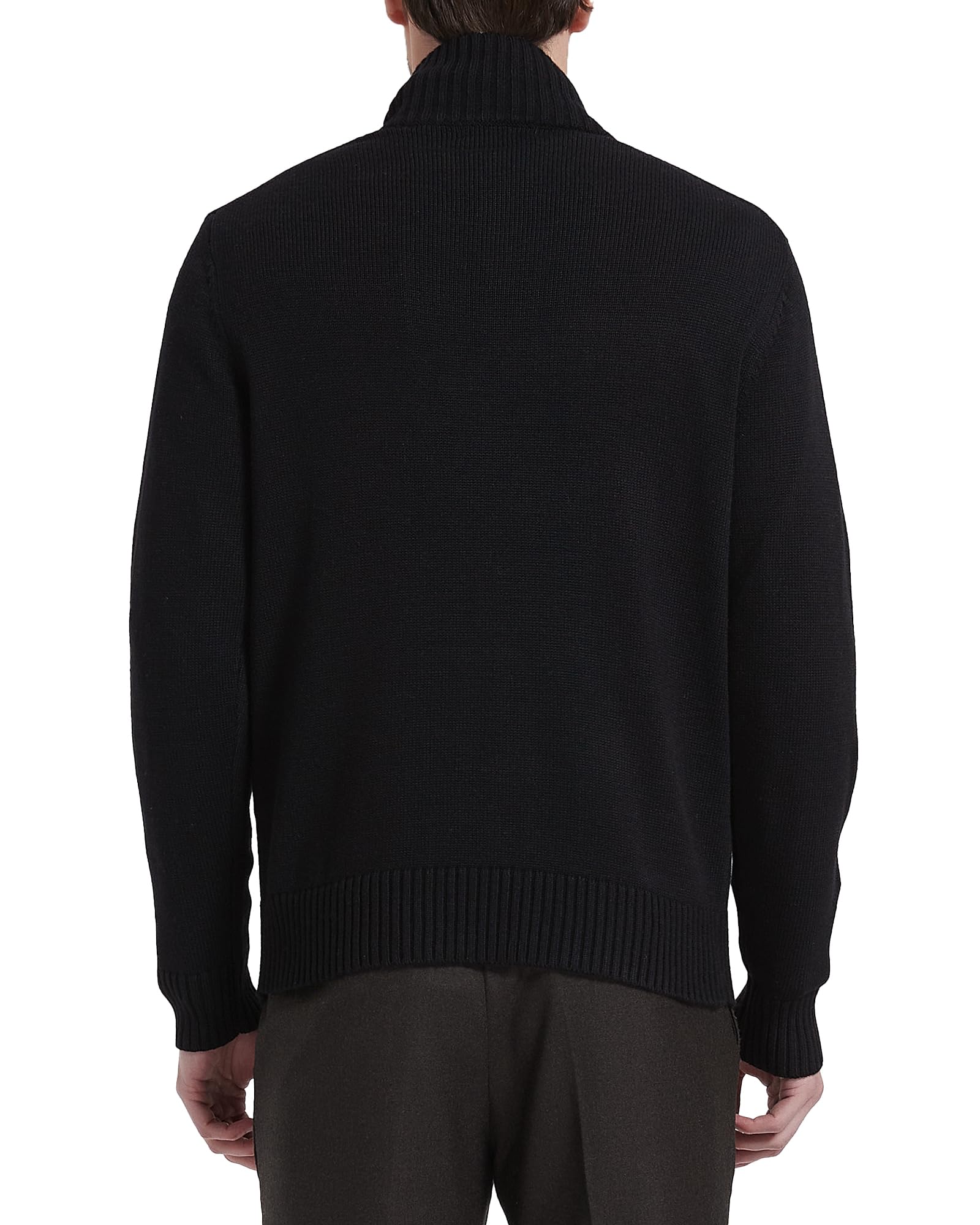 Men's Wool Blend Knit Pullover - Midweight Mock Neck Sweater for Casual Wear