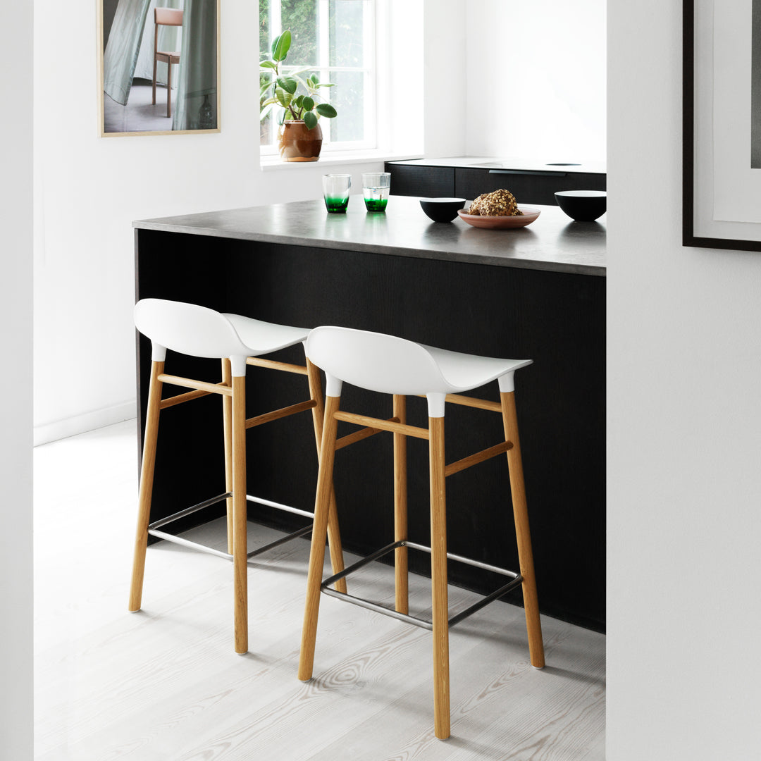 Modern Wooden Counter Stool with Sturdy Wood Legs - Perfect for Kitchen Islands, Bars, and Breakfast Nooks