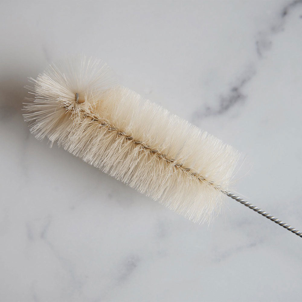 Essential Everyday Wooden Glass & Bottle Brush - Natural Cleaning Brush for Wine Glasses, Baby Bottles & Mason Jars - Perfect for Kitchen, Bar & Home Cleaning