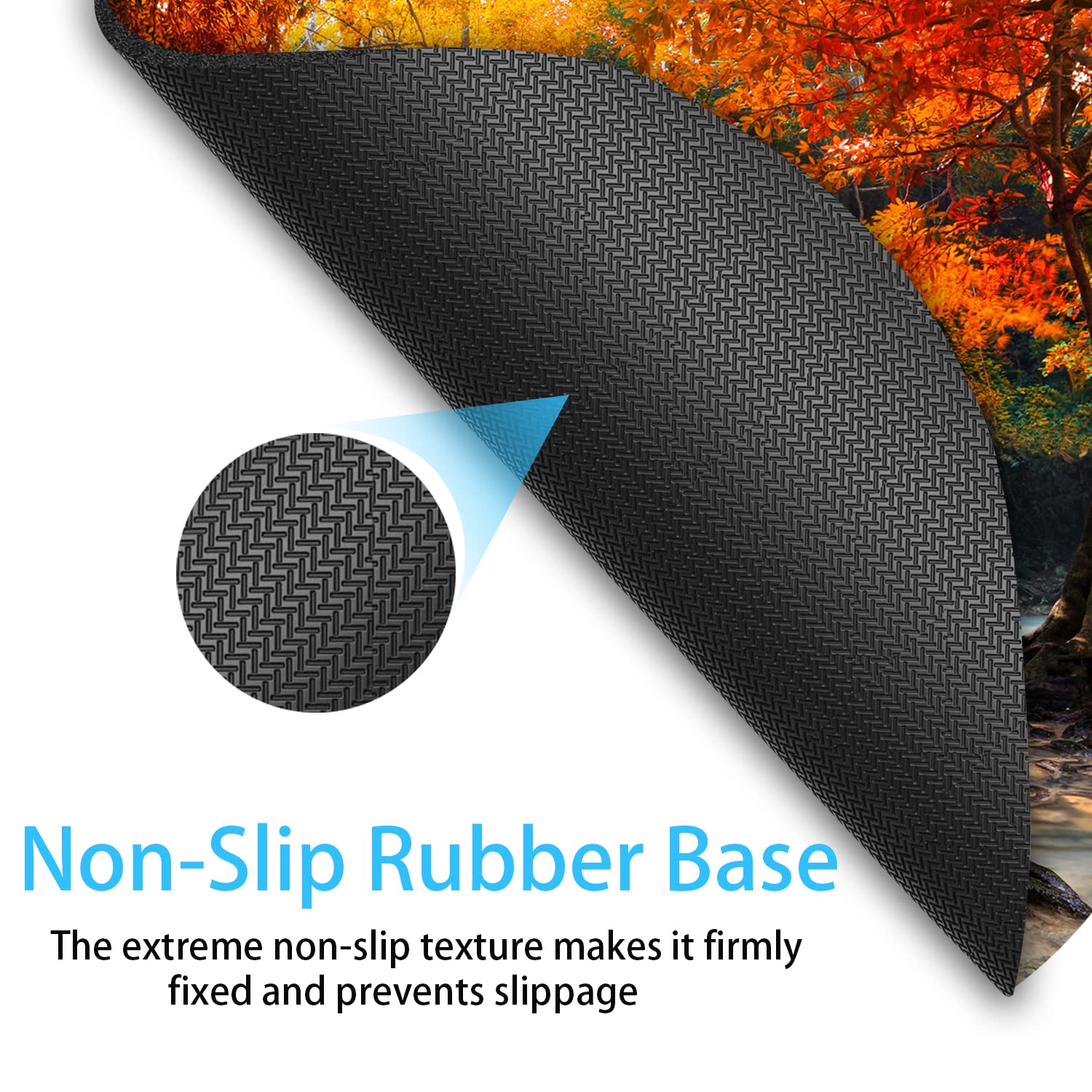6x7 Inch Small Mouse Pad - Non-Slip Rubber Base, Waterproof Mini Mouse Mat for Laptop, Keyboard Tray & Wireless Mouse | Perfect for Home Office, Travel & Beach Use - Maple Design