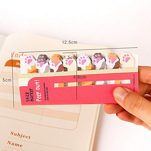 6pcs Cute Animal Shape Stickers Set - Doggy Self-Adhesive Note Pads & Bookmarks for Office, School, Planner & Journal Organization