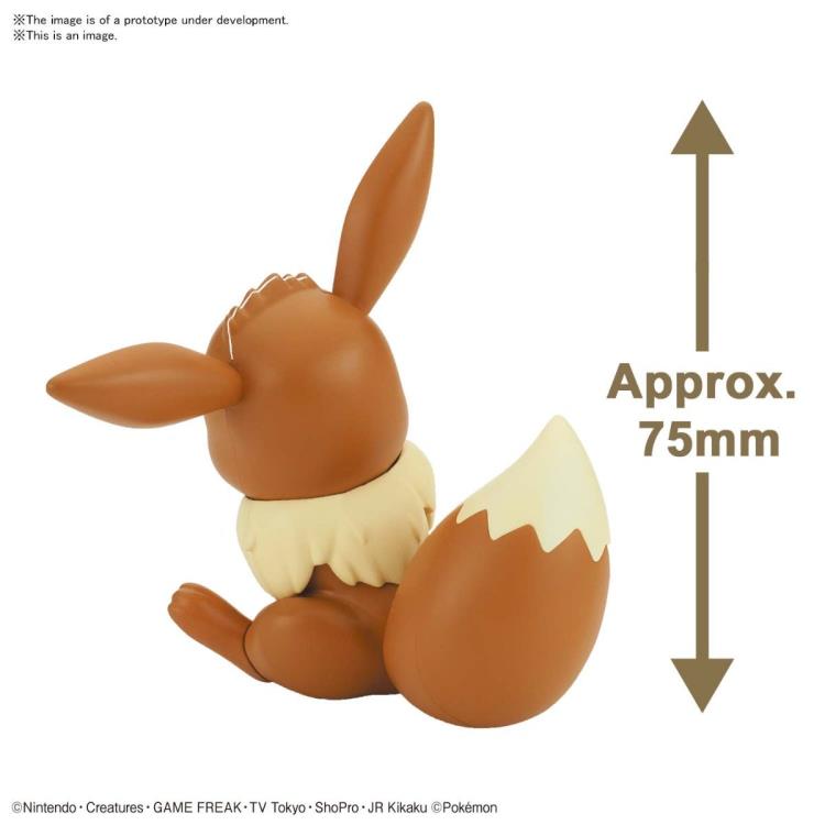Bandai Quick Model #04 Pokemon Eevee Building Kit - Easy Snap-Together Plastic Model for Collectors & Fans - Perfect for Display, Gifts & DIY Projects