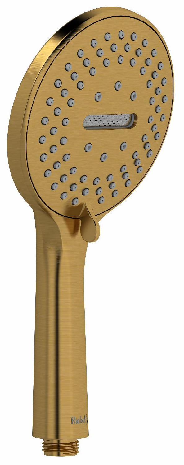 3 Function Handshower with 1.8 GPM Flow Rate - Brushed Gold Finish (Model 4375BG WS RIOBEL) - Perfect for Bathroom, Shower, and Spa Relaxation