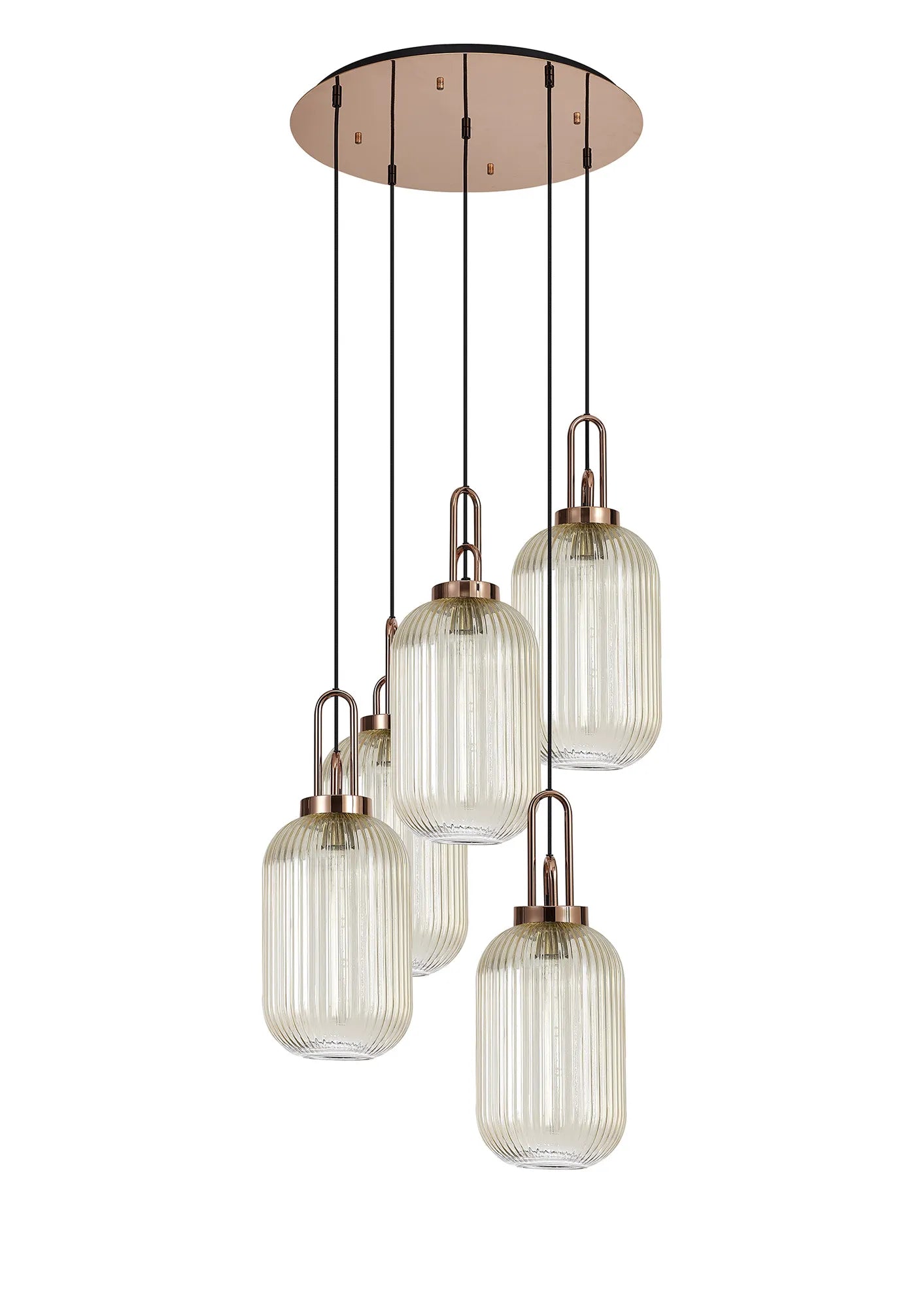 Stylish Cadiz 5-Light Cluster Pendant Light Fixture - Modern Ceiling Lighting for Dining Room, Kitchen & Living Room