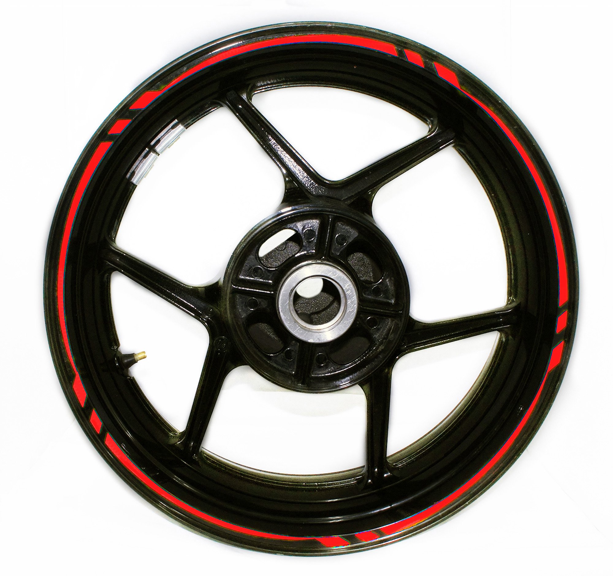 Reflective Red Stickman Vinyl Rim Liner Stripe for Kawasaki Ninja 650 - High Visibility Decal for Motorcycle Safety & Night Riding