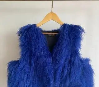 Luxury Thick Warm Mongolian Sheep Fur Vest for Women - 11 Colors, V-Neck Wool Coat | Winter Fashion, Outdoor Activities, Casual & Formal Wear