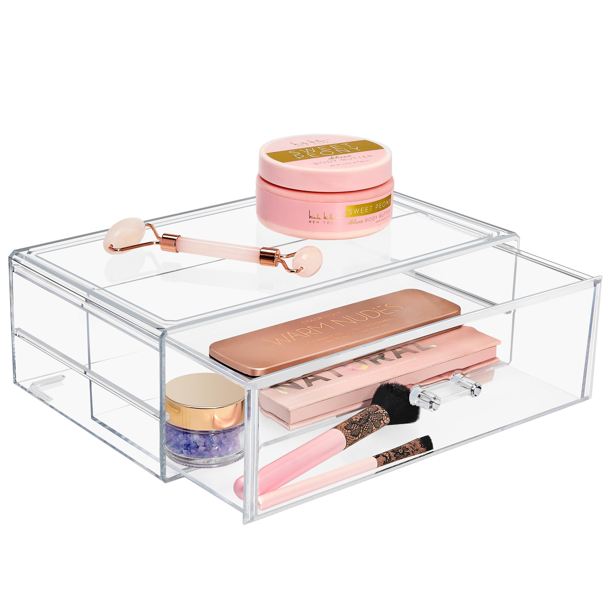 Sorbus Stackable Clear Acrylic Drawers - 11.75