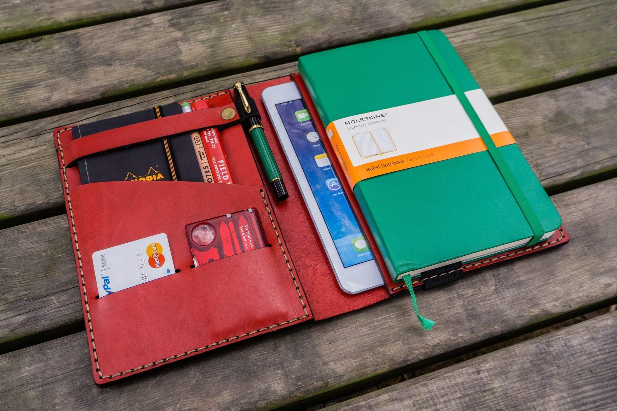 Premium Leather Leuchtturm1917 A5 Notebook Cover - Red | Durable Vegan Leather Journal Cover for Writing, Sketching & Note Taking | Perfect Gift for Writers, Students & Professionals