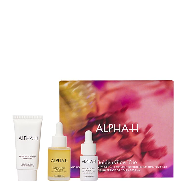 Alpha H Golden Glow Trio Gift Set - Brightening Skincare Set with Vitamin C & Glycolic Acid - Perfect for Anti-Aging & Glowing Skin at Home Spa