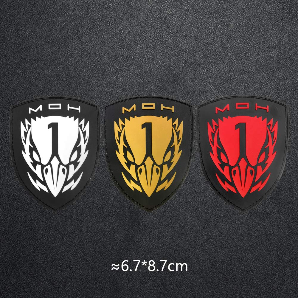 Medal of Honor Blackbird 3D PVC Patch - Glow in The Dark Military Emblem for Jackets, Hats & Backpacks - Luminous White Badge for Collectors & Veterans