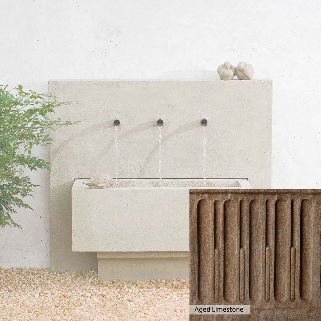 Campania International X3 Outdoor Wall Fountain - Elegant Garden Water Feature for Patio, Backyard, and Landscape Decor