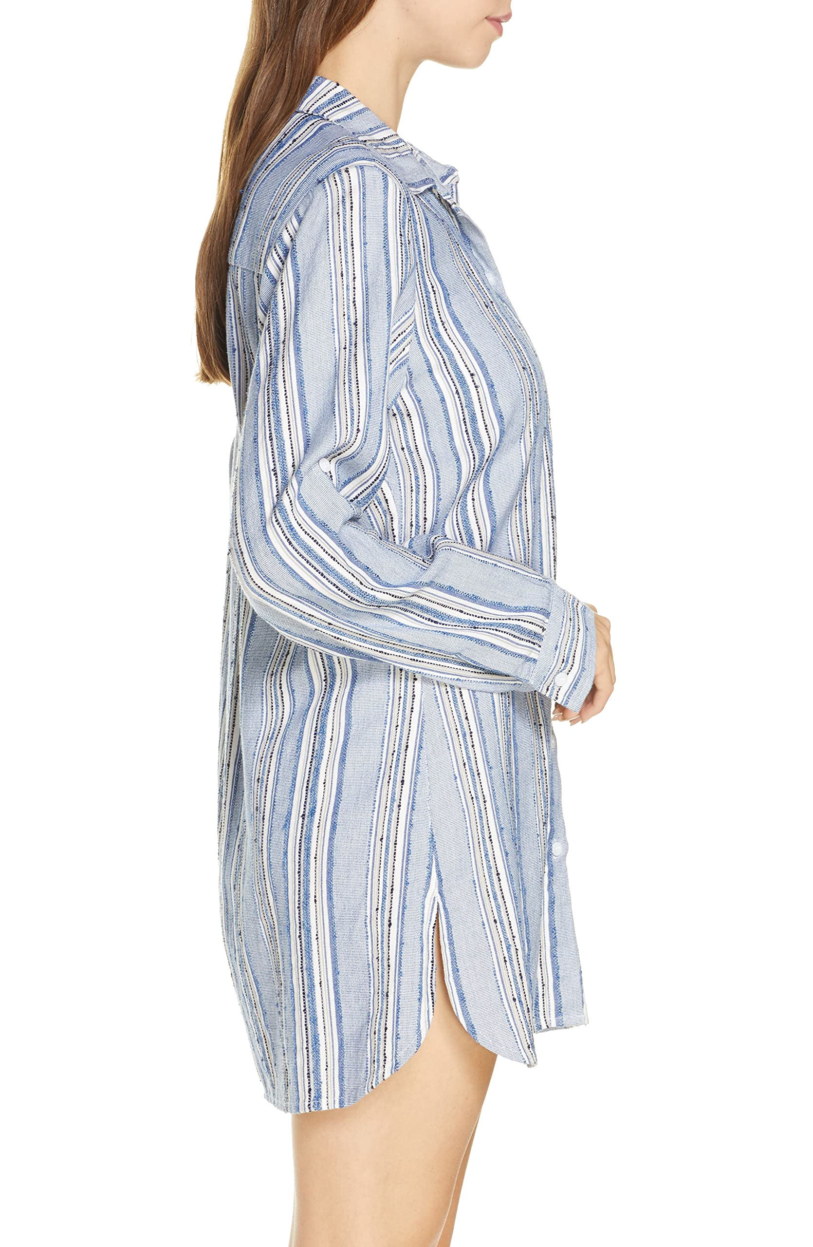 Tommy Bahama Women's Sail Forth Boyfriend Shirt Cover-Up - Lightweight White Beach Coverup for Summer Vacation, Pool Party & Resort Wear