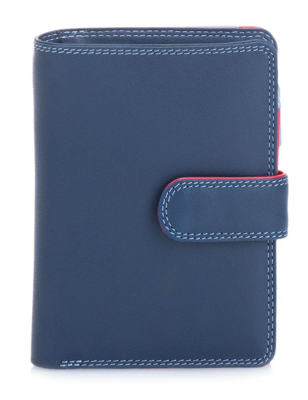 Mywalit Medium Snap Leather Wallet for Men & Women - 9 Card Slots, ID Window & Zip Coin Pocket | Royal Blue | Stylish Compact Bifold Wallet | Perfect for Everyday Use, Travel & Business (Gift Idea)