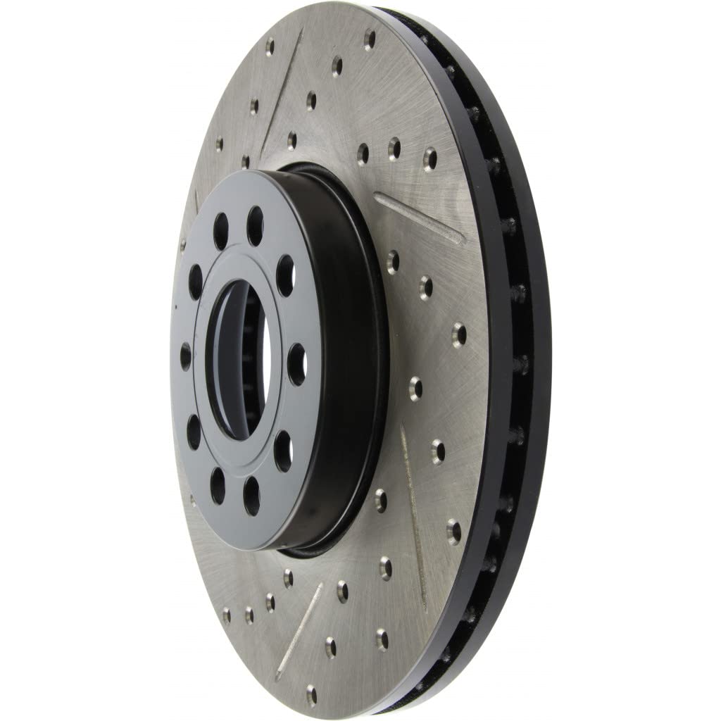 StopTech Slotted & Drilled Sport Brake Rotor for Volkswagen Golf 2010-2020 | 127.33110R | High-Performance Braking for Track & Street Use
