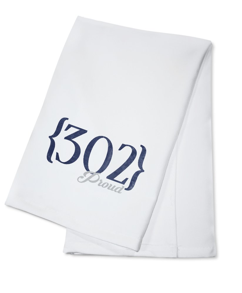 Bethany Beach Delaware 302 Area Code Blue 100% Cotton Tea Towel - Decorative Hand Towel for Kitchen, Bathroom & Home Decor - Perfect for Beach House, Coastal Decor & Gift Giving