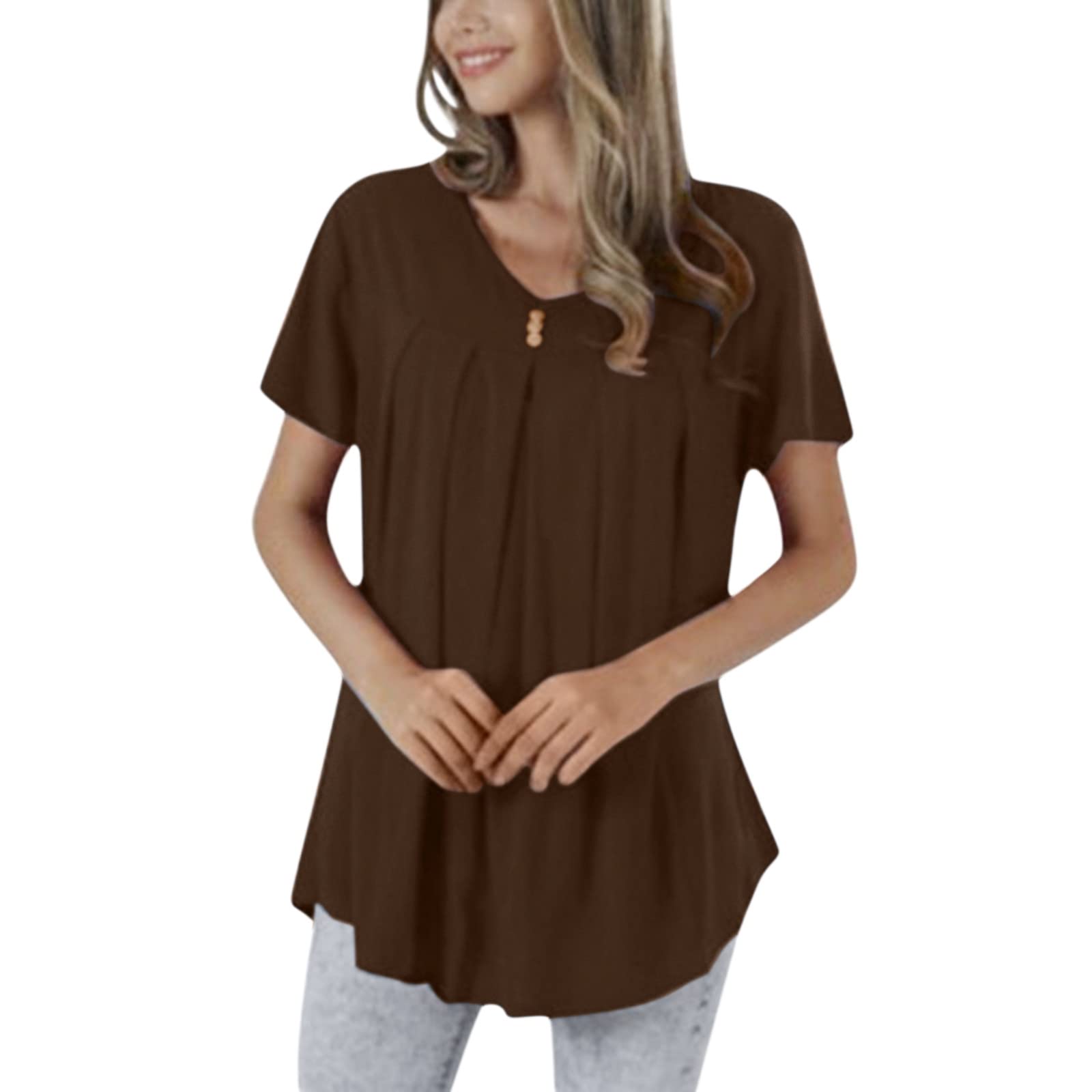 PLENTOP Women's Black V-Neck Tank Top - Summer Casual Henley Blouse for Work & Everyday Wear | Breathable & Comfortable Workout & Lounge Shirt