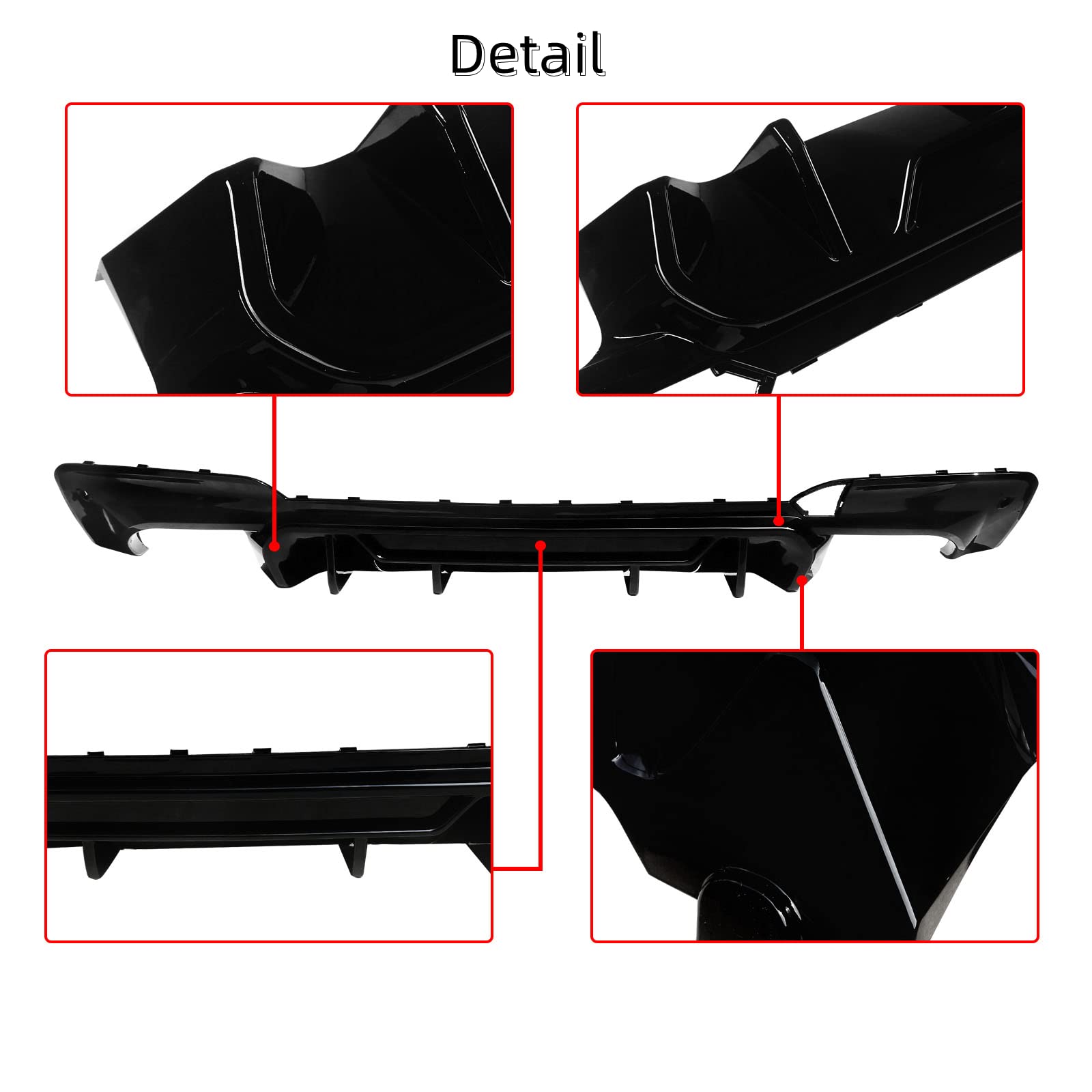 BMW X3 G01 M40i Rear Diffuser (2018-2021) - Gloss Black ABS Bumper Lip Spoiler for Enhanced Aerodynamics & Sporty Look | Perfect for Car Enthusiasts & Performance Upgrades