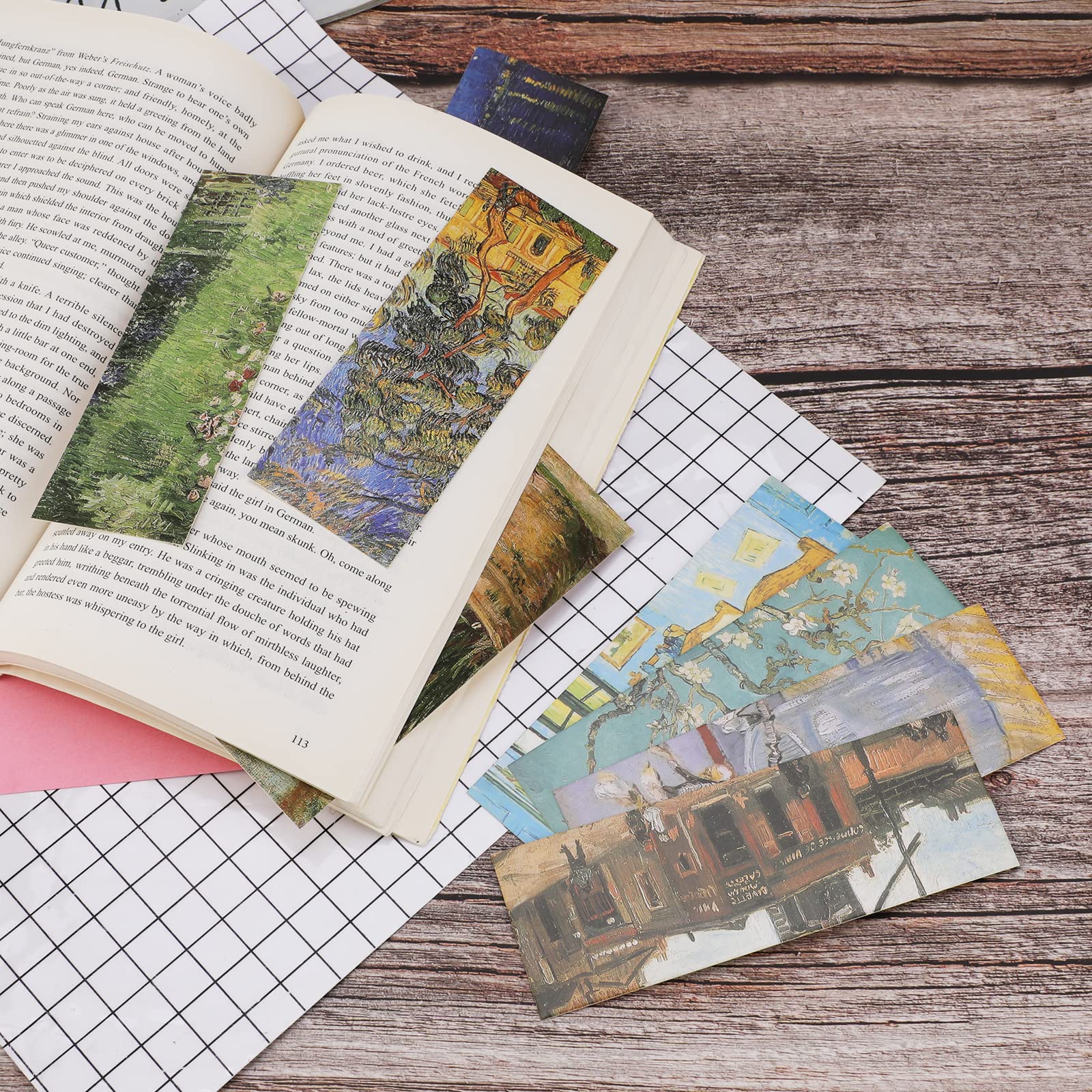 Van Gogh Art Painting Bookmarks Set of 30 - Creative Retro Style Page Clips for Books, Reading Supplies - 14x5cm - Perfect for Book Lovers, Students & Gift Giving