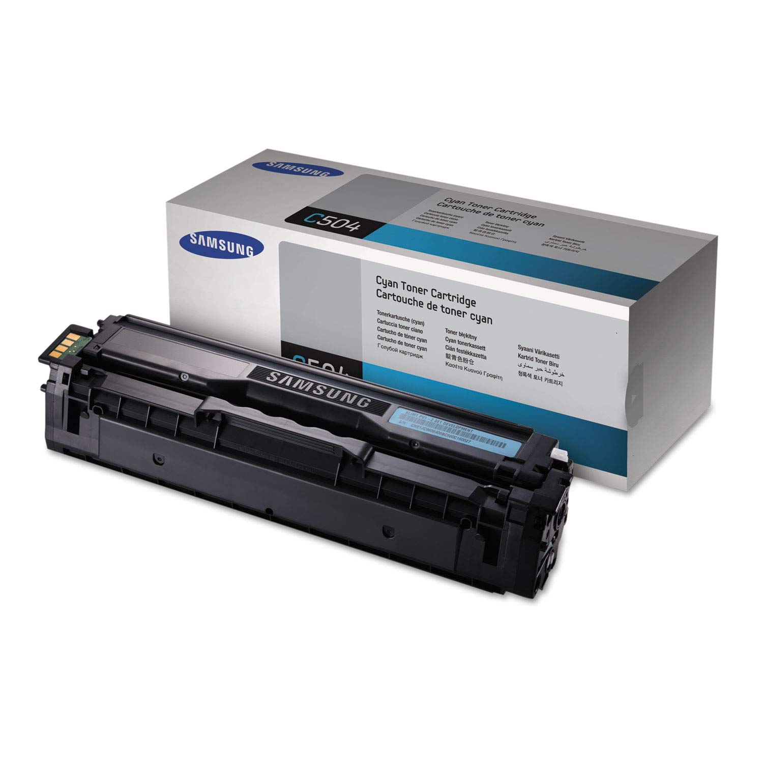Original HP Samsung CLT-C504S Cyan Toner Cartridge - Compatible with CLP-415NW, CLX-4195FW, SL-C1810W, SL-C1860FW Printers - High Yield Replacement for SU029A - Perfect for Home & Office Printing Needs