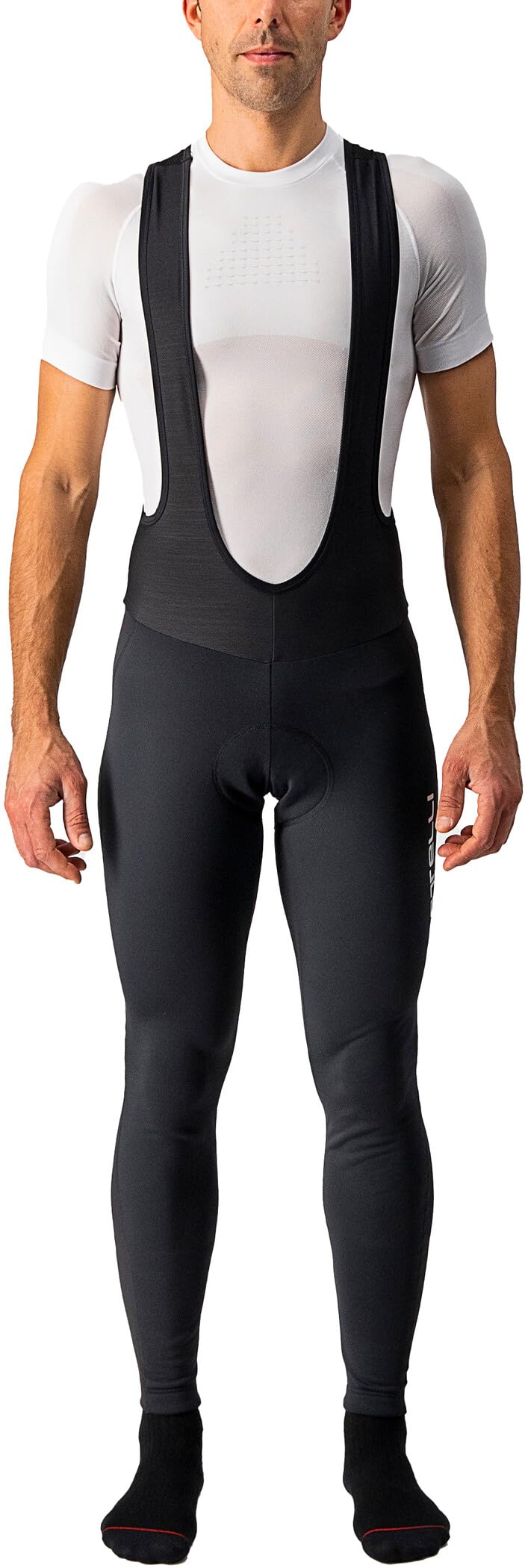 CASTELLI Men's Cycling Bib Shorts - Breathable & Padded for Comfort - Black - Size L - Perfect for Road Biking & Indoor Training