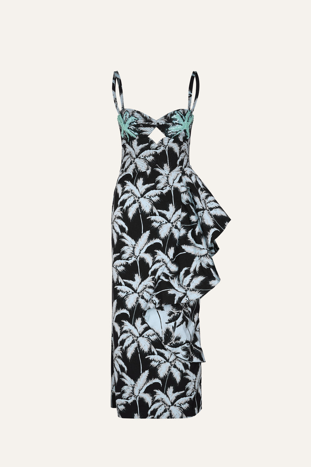 Threaded Palms Dress - Floral Print Summer Maxi Dress for Women | Beach Vacation, Boho Chic Outfit, Casual Wear