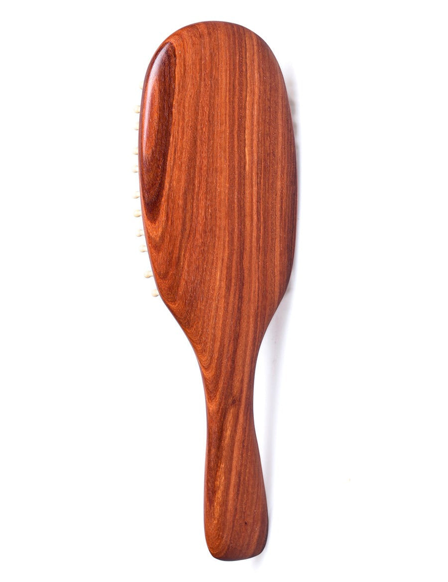 Premium Schima Wood Hair Brush for Smooth & Shiny Hair - Natural Wooden Detangling Brush for Men & Women - Perfect for Daily Styling & Salon Use