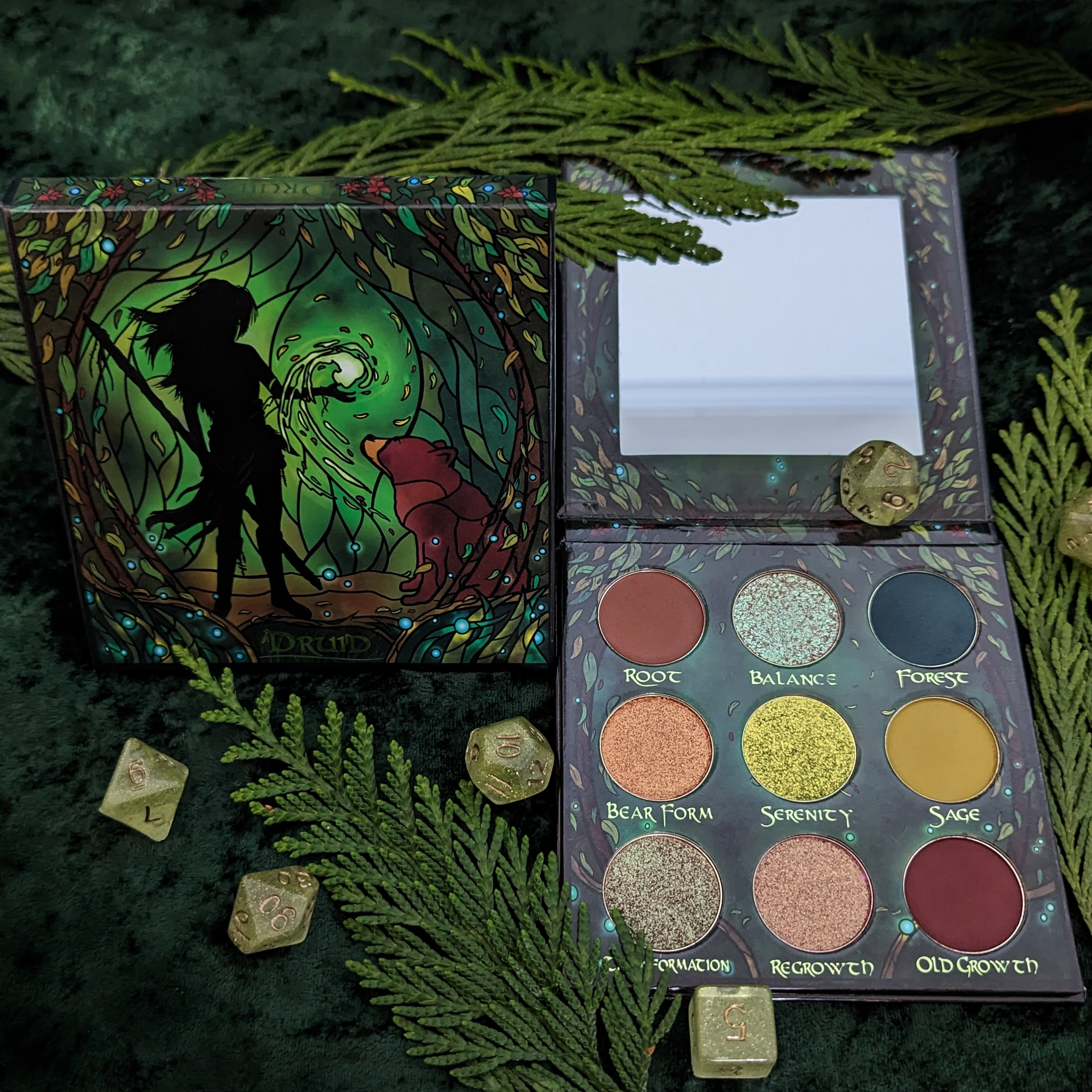 Druid Eyeshadow Palette - 12 Highly Pigmented Matte & Shimmer Shades | Vegan & Cruelty-Free Makeup for Professional & Everyday Looks | Perfect for Parties, Weddings & Special Occasions