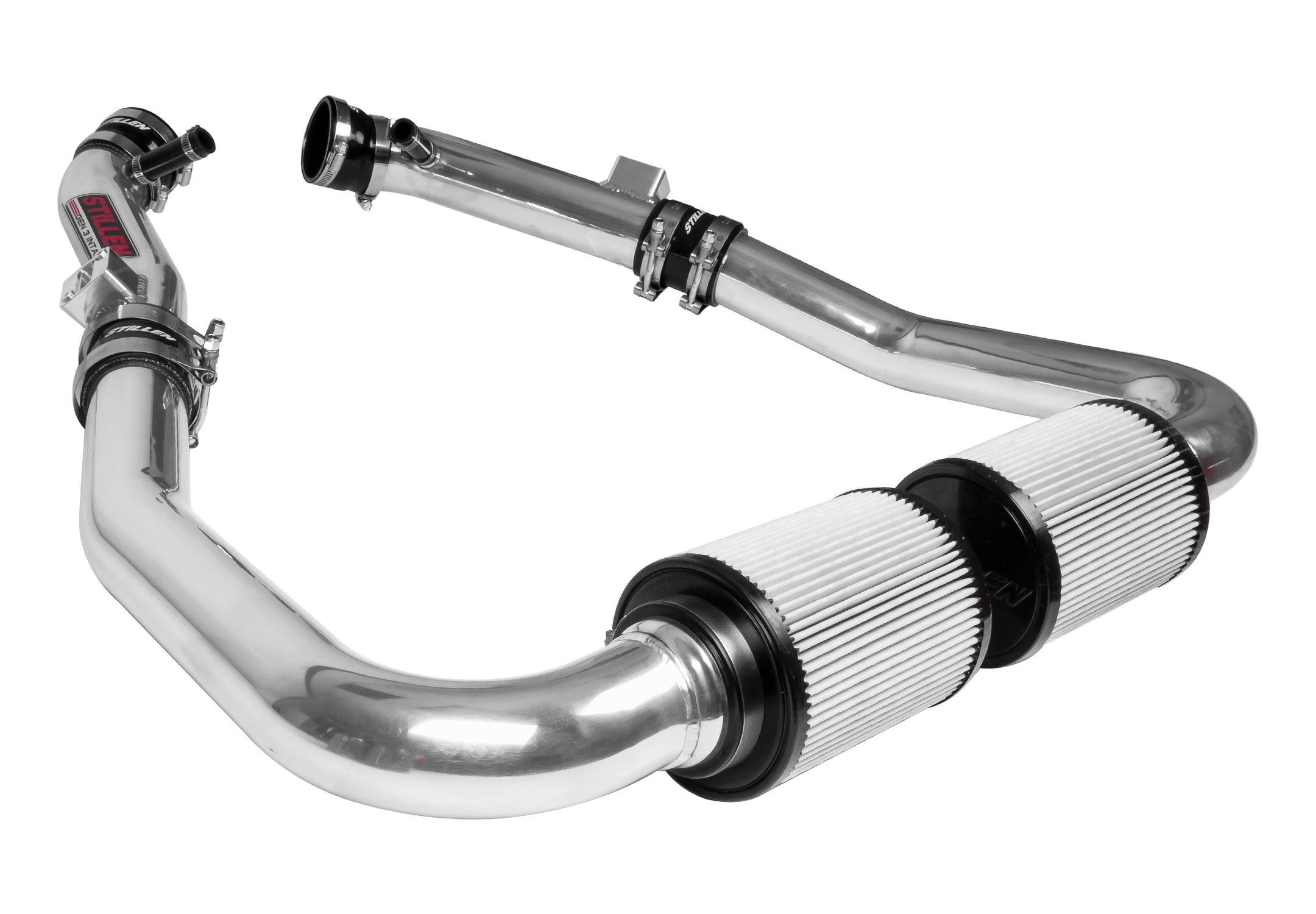 2007-2009 Nissan 350Z Hi-Flow Ultra Long Dual Tube Cold Air Intake System (Gen 3) for Z33 - Performance Upgrade with Dry Filter 402845DF - Perfect for Street Racing & Car Enthusiasts