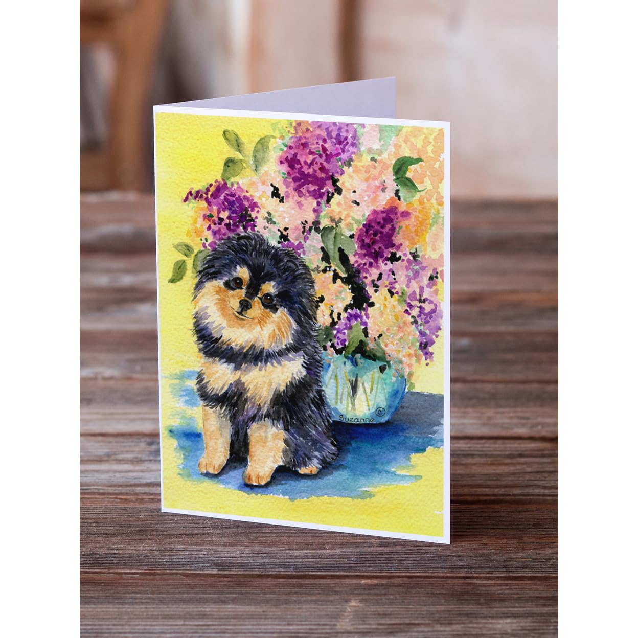 Pomeranian Greeting Cards & Envelopes Set - Pack of 8 Blank A7 (5x7) Note Cards for All Occasions | Whimsical Dog-Themed Stationery for Birthdays, Thank You Notes & Holiday Cards