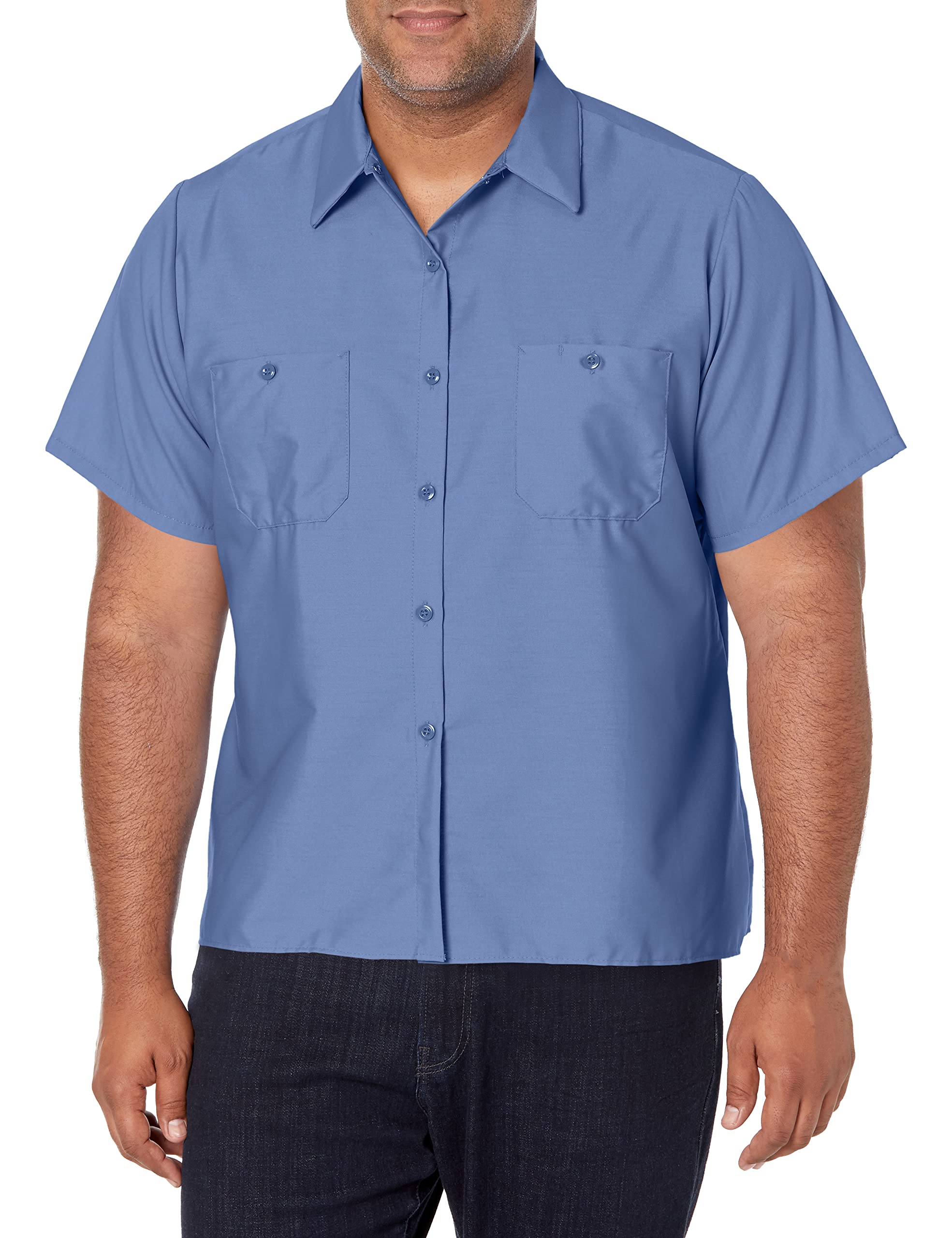 Red Kap Women's Industrial Work Shirt - Durable Cotton Long Sleeve Button Down for Construction, Warehouse & Factory Work | Comfortable & Professional Workwear for Tough Jobs