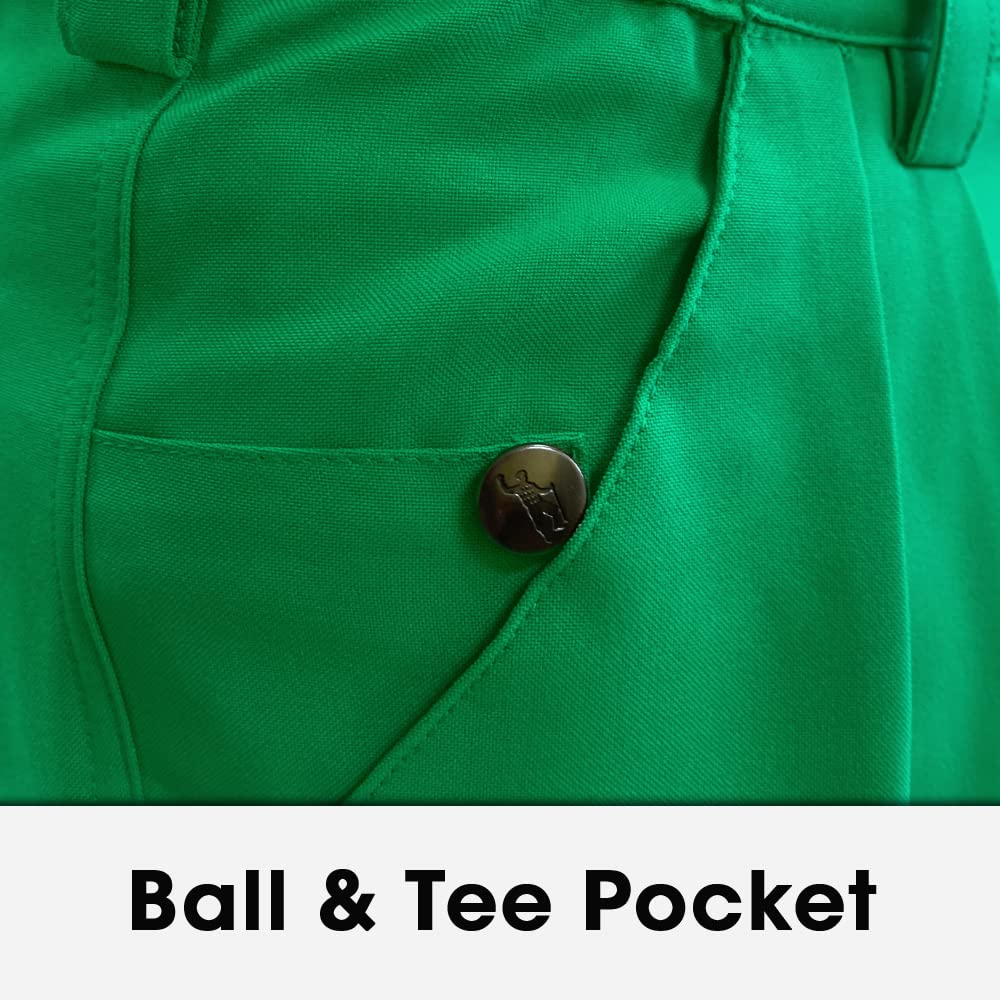 Premium Lime Green Microfiber Golf Pants for Men - Breathable Stretch Performance Trousers - Perfect for Golf, Tennis & Casual Wear