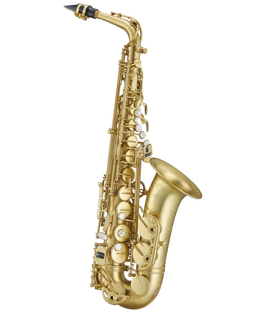 Antigua Winds Model 25 PowerBell Alto Saxophone - Professional Unlacquered Brass Instrument for Jazz, Concert & Studio Performance