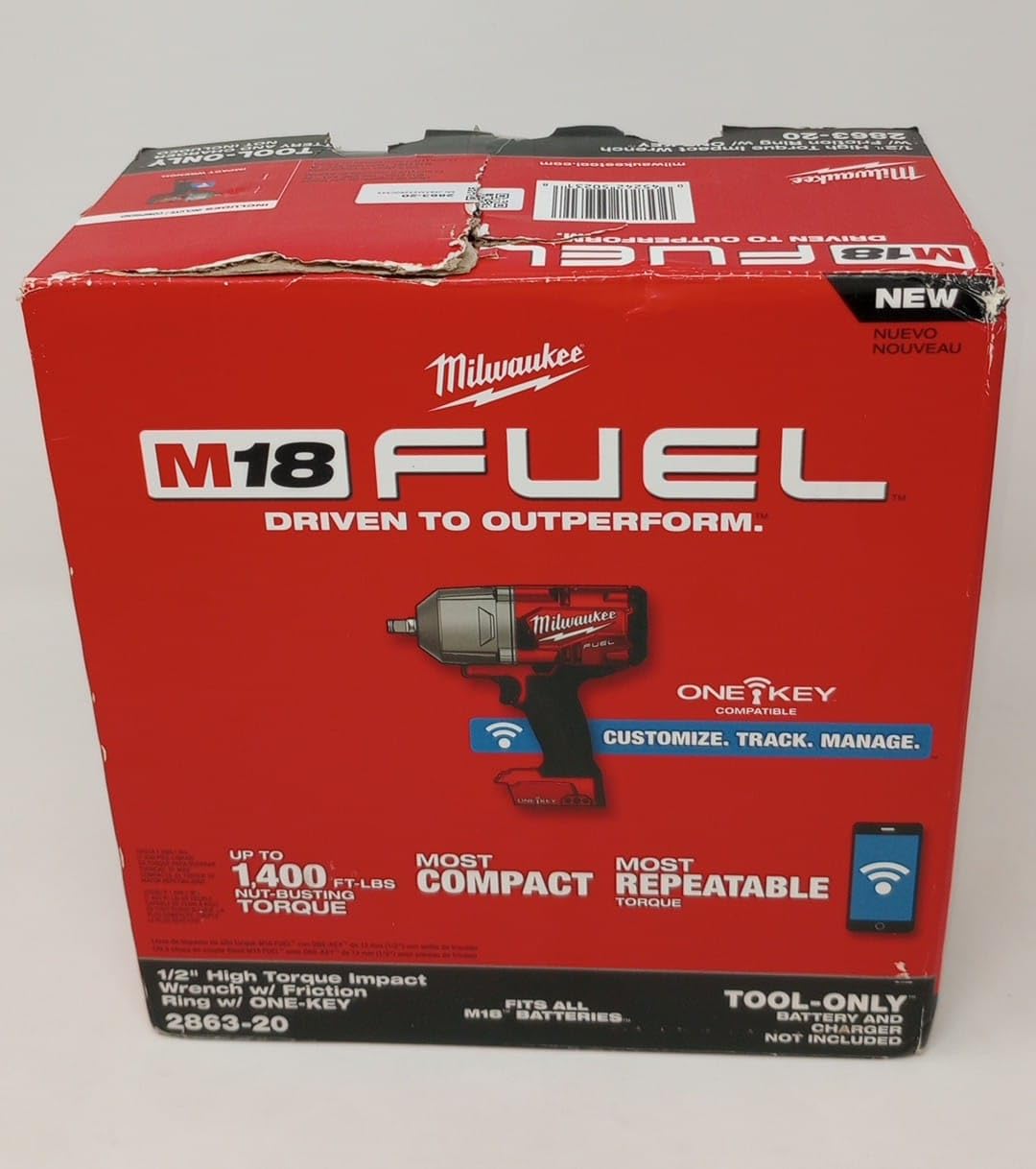 Milwaukee M18 18V Cordless Impact Wrench (2863-20) - 1/2