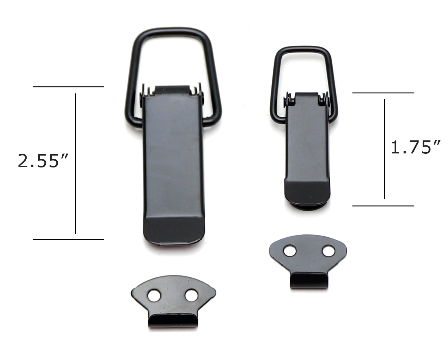 4-Piece Black Matte Finish Fender Bumper Hood Quick Release Lock Clip Hasp Latch - Perfect for Car Hood, Trunk & Off-Road Vehicle Accessories