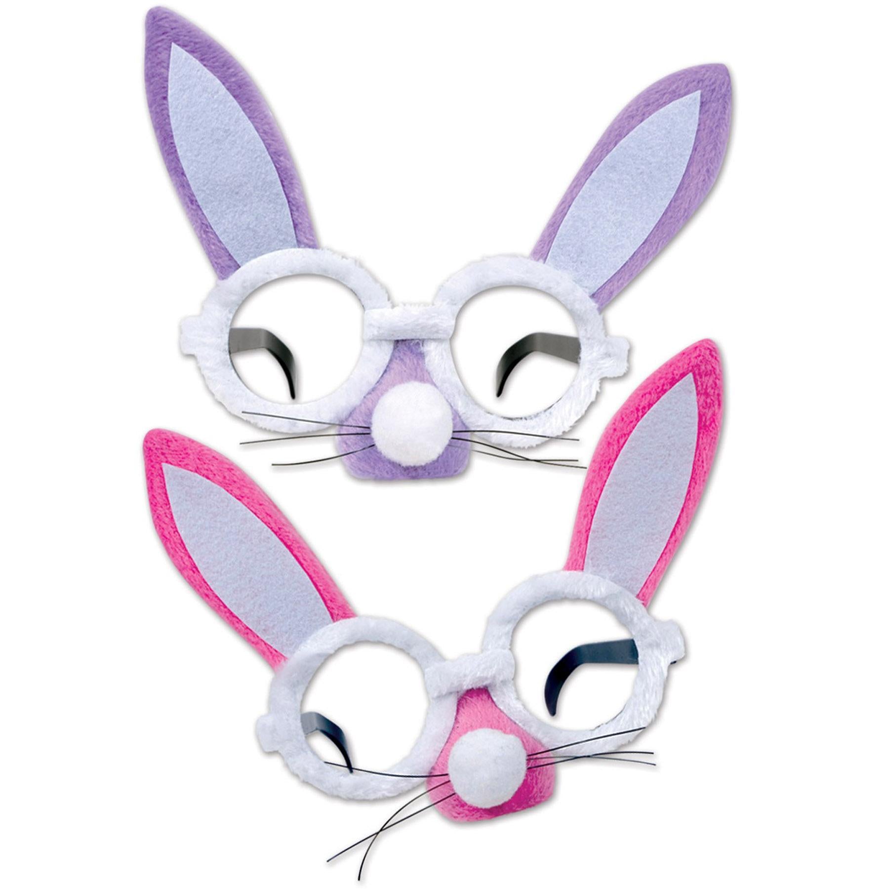 12 Pack Beistle Easter Plush Bunny Glasses - Fun Novelty Eyewear for Easter Parties, Egg Hunts & Spring Celebrations