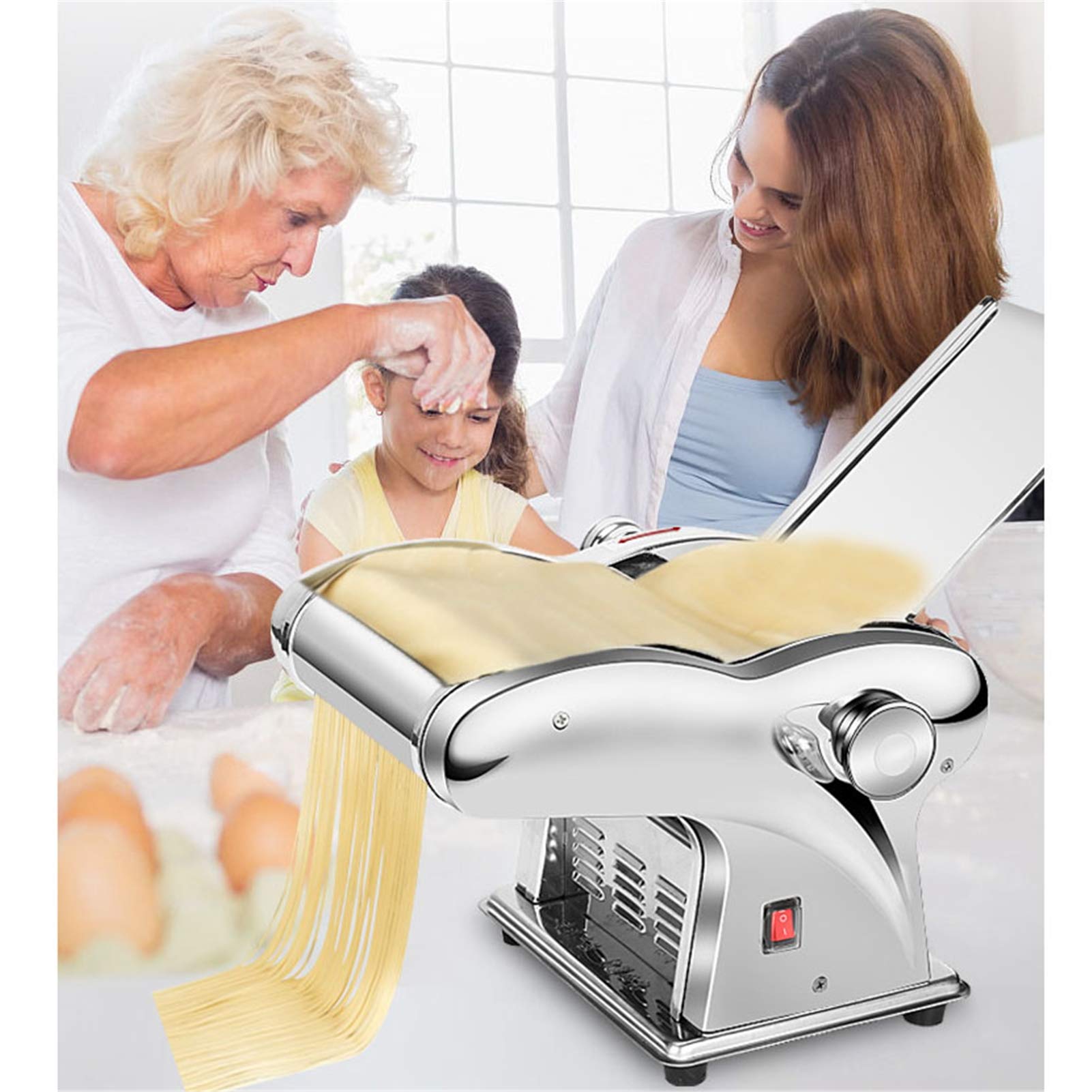 LIJCC Electric Pasta Maker Machine - Multifunction Noodle Rolling & Dumpling Maker for Home Use | Perfect for Italian Pasta, Asian Noodles & Homemade Wontons | Kitchen Essentials for Pasta Lovers