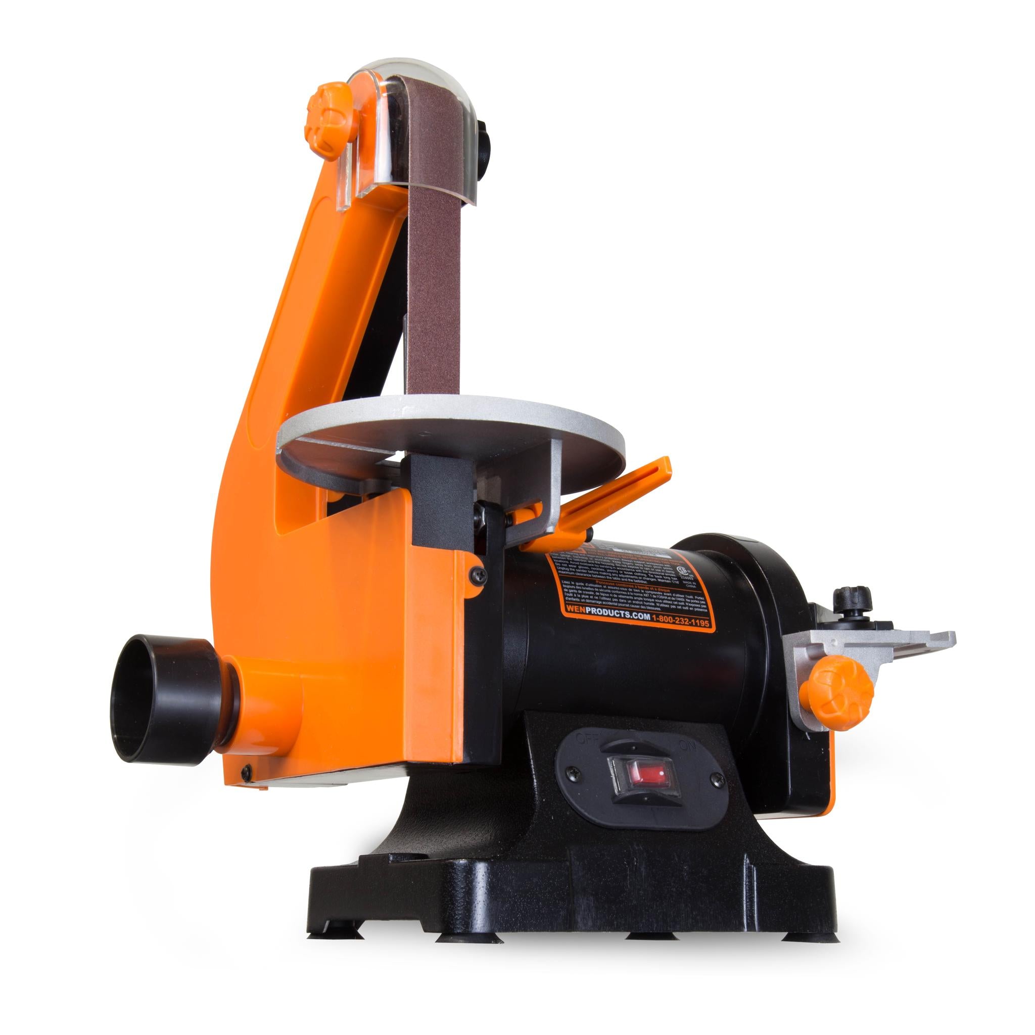 WEN AT1305 1 x 30 Inch Belt Sander with 5 Inch Sanding Disc - Professional Woodworking & Metal Sanding Tool for DIY Projects & Home Workshops