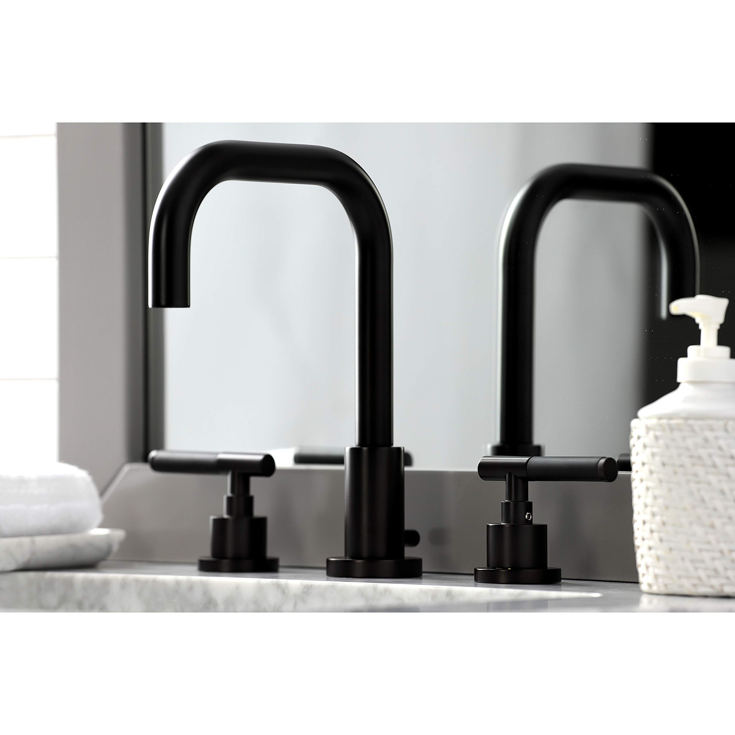 Kingston Brass FSC8935CKL Kaiser Widespread Bathroom Faucet - Oil Rubbed Bronze Finish - 13 x 6.81 x 9.5 Inches - Perfect for Modern Bathroom Vanities and Powder Rooms
