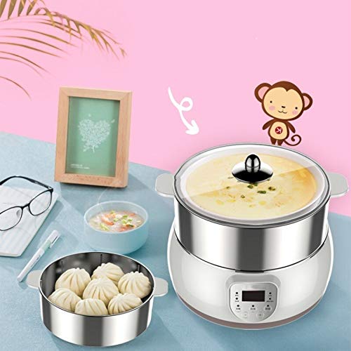 Mini Double-Layer Electric Steamer - Automatic Stainless Steel Food Warmer for Healthy Cooking | Perfect for Home, Office & Meal Prep