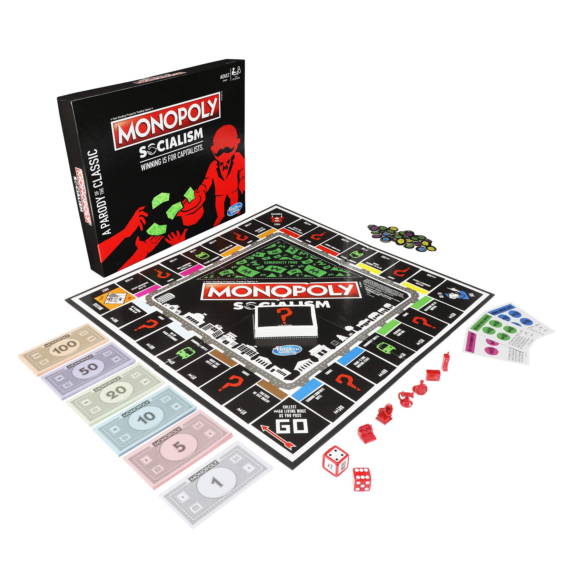 Monopoly Socialism Board Game - Fun Parody Party Game for Adults | Perfect for Game Nights, Social Gatherings & Political Satire Entertainment