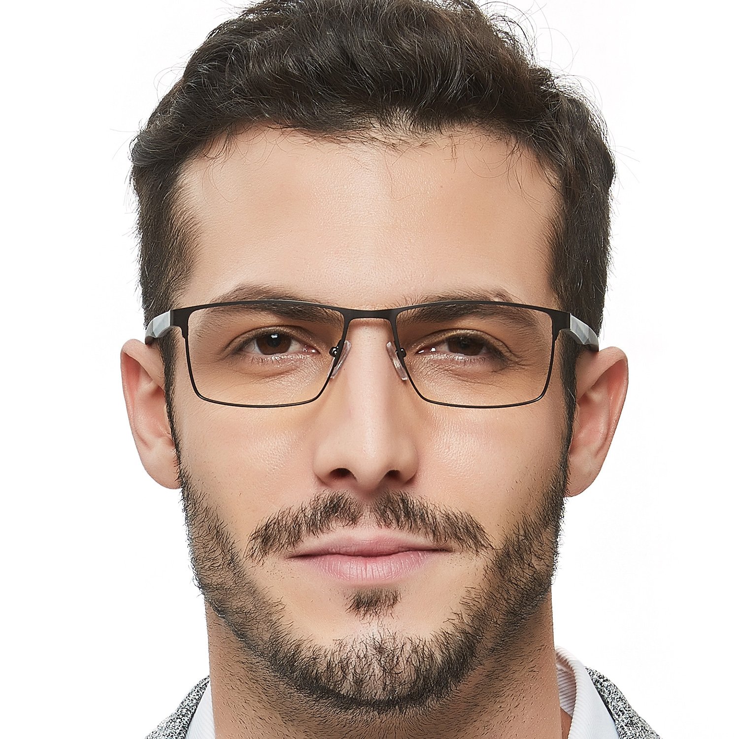 OCCI CHIARI Blue Light Blocking Glasses for Men - Metal Frame Computer Eyeglasses with Clear Lens | Reduce Eye Strain for Gaming, Office Work & Screen Use
