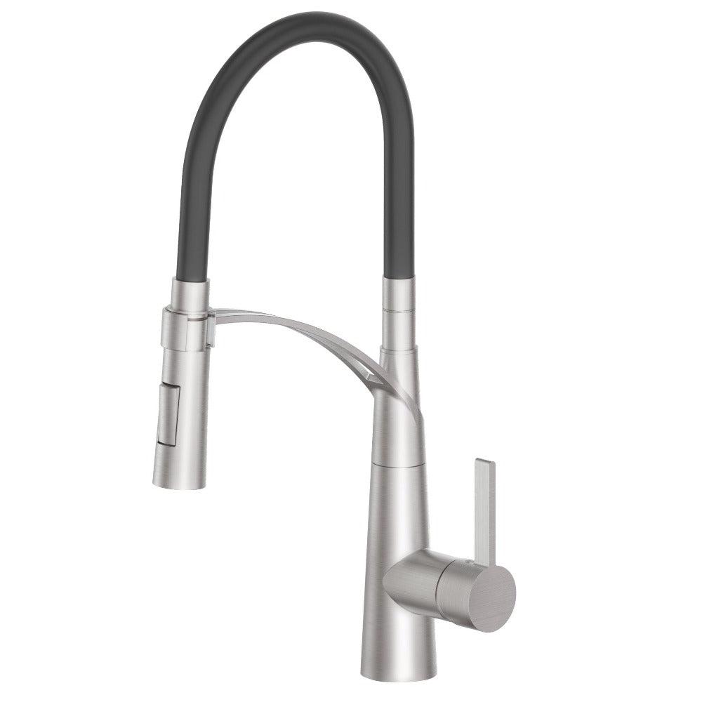 ZLINE Da Vinci Pull Down Single Handle Kitchen Faucet in Brushed Nickel - Modern Design for Easy Cooking & Dishwashing | Perfect for Home & Restaurant Use (DAV KF BN)